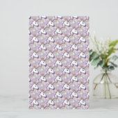 hologram unicorn emoji briefpapier (Staand voorkant)