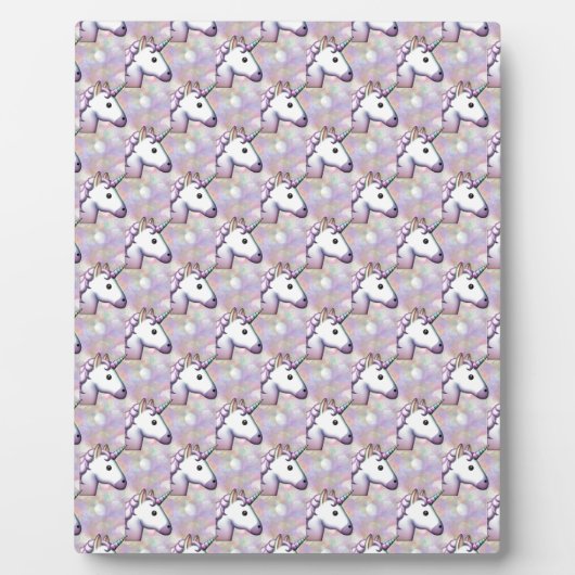 hologram unicorn emoji fotoplaat (Voorkant)