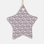 hologram unicorn emoji keramisch ornament (Rechts)