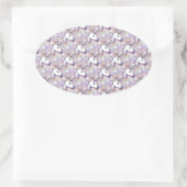 hologram unicorn emoji ovale sticker (Tas)