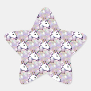 hologram unicorn emoji ster sticker