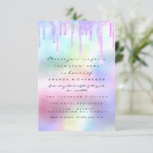 Hologram Unicorn Mermaid 16e 15e pastei Kaart (Staand voorkant)