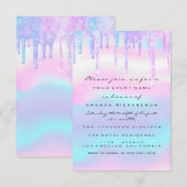 Hologram Unicorn Mermaid 16th 15th Ombre Kaart (Voorkant / Achterkant)