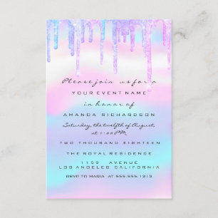 Hologram Unicorn Mermaid 16th 15th Ombre Kaart