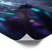 Hologram Vleermuis Neon Grot Poster (Hoek)