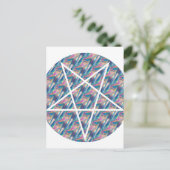 hologrampentagram briefkaart (Staand voorkant)