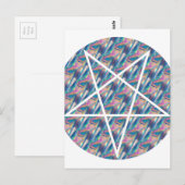 hologrampentagram briefkaart (Voorkant / Achterkant)