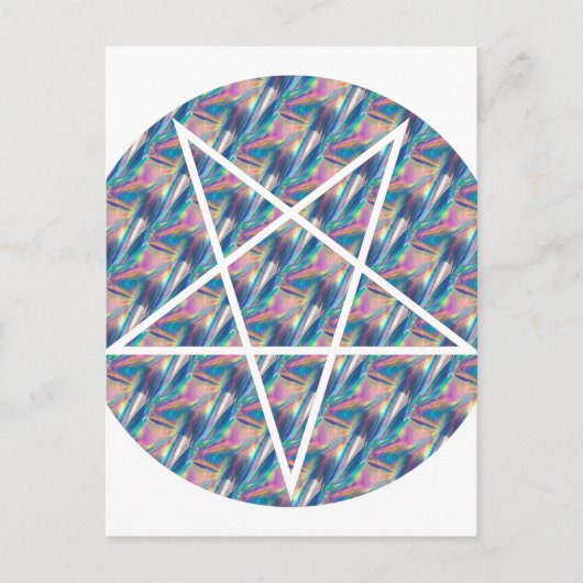hologrampentagram briefkaart (Voorkant)
