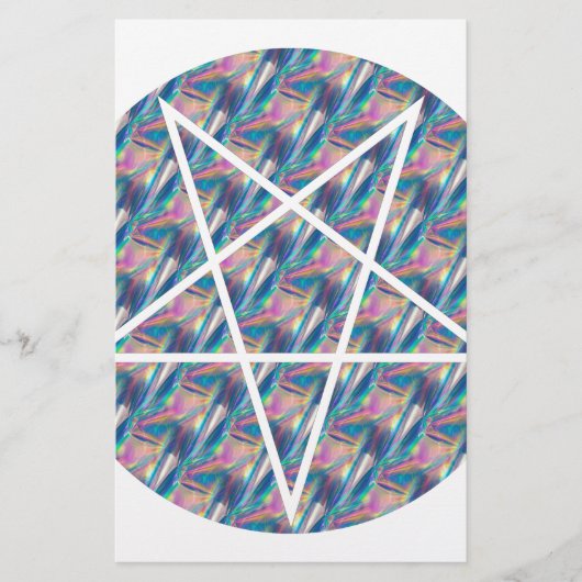 hologrampentagram briefpapier (Voorkant)