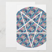 hologrampentagram briefpapier (Voorkant / Achterkant)
