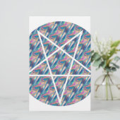 hologrampentagram briefpapier (Staand voorkant)