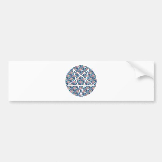 hologrampentagram bumpersticker (Voorkant)