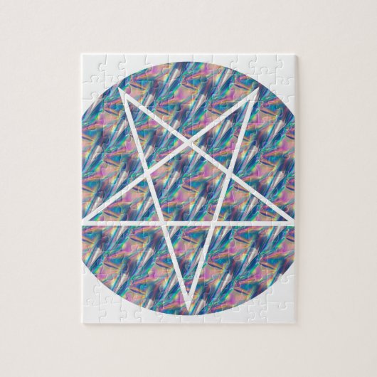hologrampentagram legpuzzel (Verticaal)