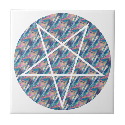 hologrampentagram tegeltje (Voorkant)