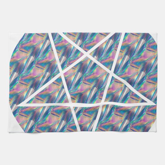 hologrampentagram theedoek (Horizontaal)