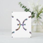 hologrampisces briefkaart (Staand voorkant)