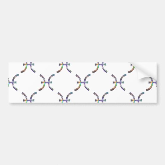 hologrampisces bumpersticker (Voorkant)