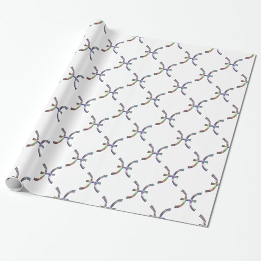 hologrampisces cadeaupapier (Uitgerold)