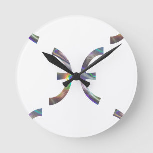 hologrampisces ronde klok