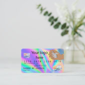 Holograph Credit Kaart Nail Tech add logo Visitekaartje (Staand voorkant)