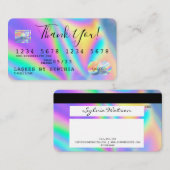 Holograph Dank u moderne credit Kaart stijl Visitekaartje (Voorkant / Achterkant)