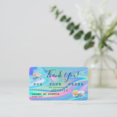 Holograph Dank u moderne credit Kaart stijl Visitekaartje (Staand voorkant)