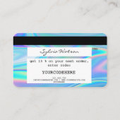 Holograph Dank u moderne credit Kaart stijl Visitekaartje (Achterkant)