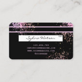 Holograph Folie Splash Credit Kaart modern girly Visitekaartje (Achterkant)