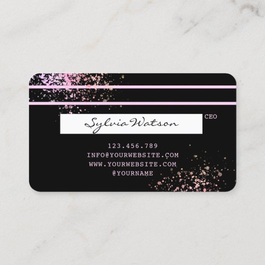 Holograph Folie Splash Credit Kaart voeg uw logo t Visitekaartje (Achterkant)