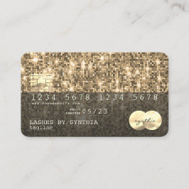 Holograph gold glitter Modern Credit Kaart Visitekaartje
