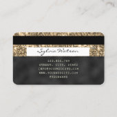 Holograph gold glitter Modern Credit Kaart Visitekaartje (Achterkant)