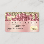 Holograph gold glitter Modern Credit Kaart Visitekaartje (Voorkant)