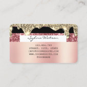 Holograph gold glitter Modern Credit Kaart Visitekaartje (Achterkant)