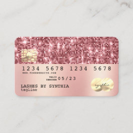 Holograph gold glitter Modern Credit Kaart Visitekaartje