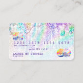 Holograph gouden glitter disco Modern Credit Kaart Visitekaartje (Voorkant)