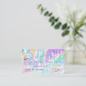 Holograph gouden glitter disco Modern Credit Kaart Visitekaartje (Staand voorkant)