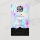 Holograph Luxury Hair Stylist Extensions Wig Photo Visitekaartje (Achterkant)