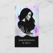 Holograph Luxury Hair Stylist Extensions Wig Photo Visitekaartje (Voorkant)
