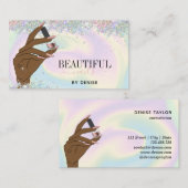 Holograph nagelsalon Woman Hand nagels Technician  Visitekaartje (Voorkant / Achterkant)