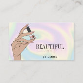 Holograph nagelsalon Woman Hand nagels Technician  Visitekaartje (Voorkant)