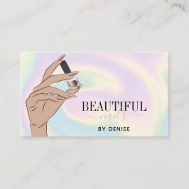 Holograph nagelsalon Woman Hand nagels Technician  Visitekaartje