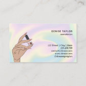 Holograph nagelsalon Woman Hand nagels Technician  Visitekaartje (Achterkant)