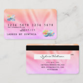 Holograph Pastel Modern Credit Kaart Style Visitekaartje (Voorkant / Achterkant)