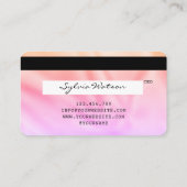 Holograph Pastel Modern Credit Kaart Style Visitekaartje (Achterkant)