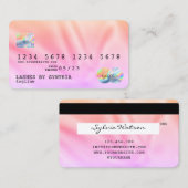 Holograph Pastel Modern Credit Kaart Style Visitekaartje (Voorkant / Achterkant)