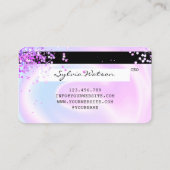 Holograph Pastel unicorn Modern Credit Kaart Logo Visitekaartje (Achterkant)