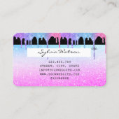 Holograph Pastel unicorn Modern Credit Kaart LOGO Visitekaartje (Achterkant)