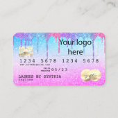 Holograph Pastel unicorn Modern Credit Kaart LOGO Visitekaartje (Voorkant)