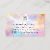 Holograph Shop Logo Makeup Artist QR Code Visitekaartje (Achterkant)