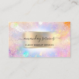 Holograph Shop Logo Makeup Artist QR Code  Visitekaartje